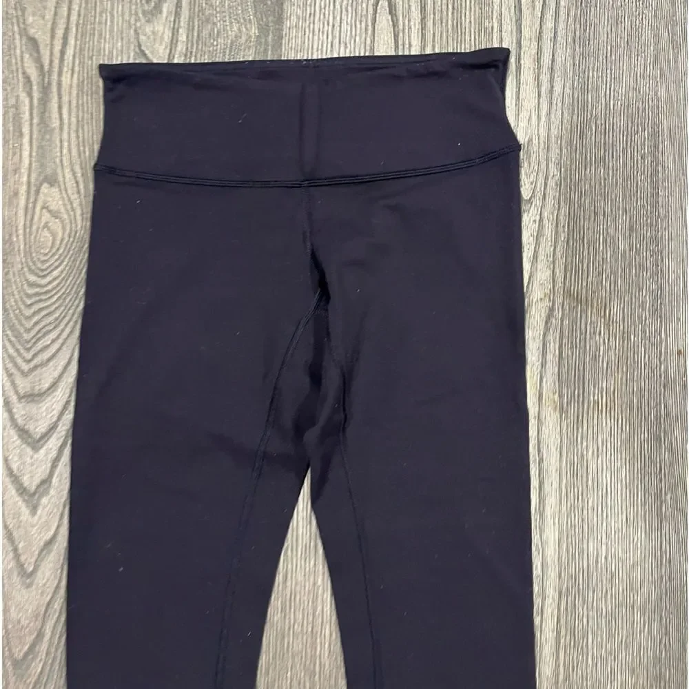Lululemon Wunder Train Capri Leggings High Waist Pull-On Stretch Black Size 6